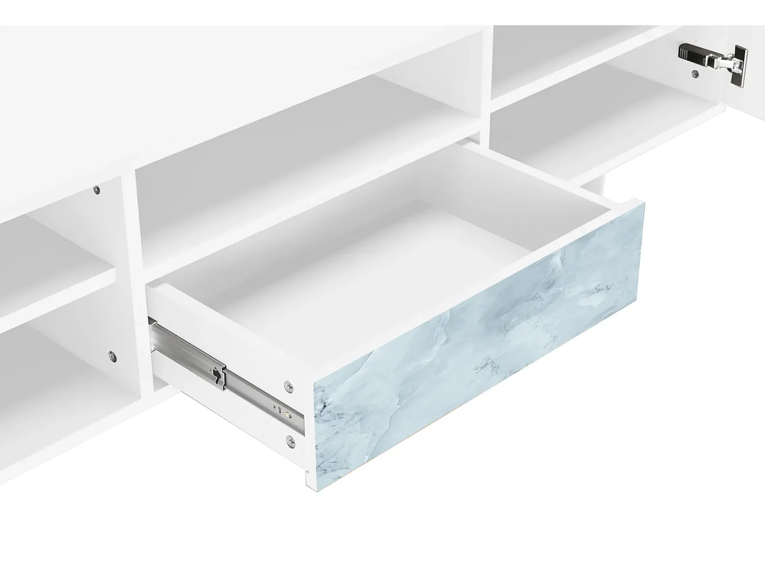 Móvel De Tv| Mueble de TV - 170х59х41 cm - T6 - Glacial Colour, Branco Bege
