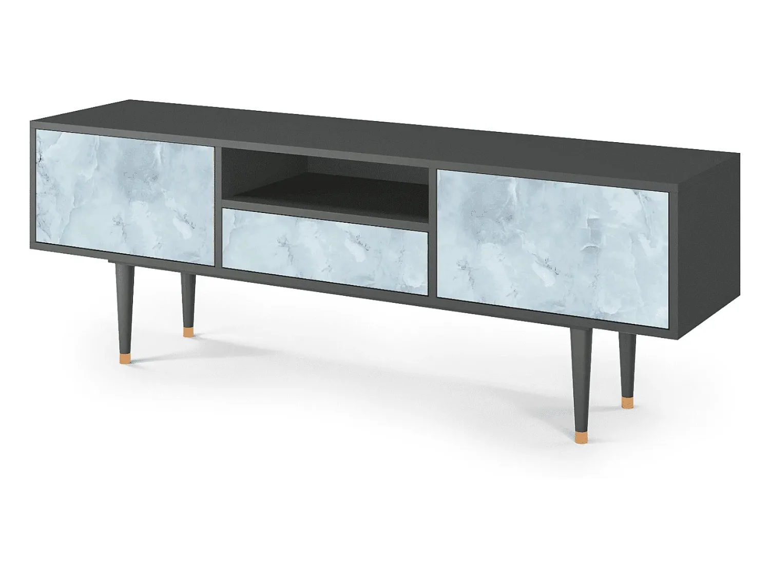 Mueble de TV - 170х59х41 cm - T6 - Glacial Colour, Antracite^ Móvel De Tv