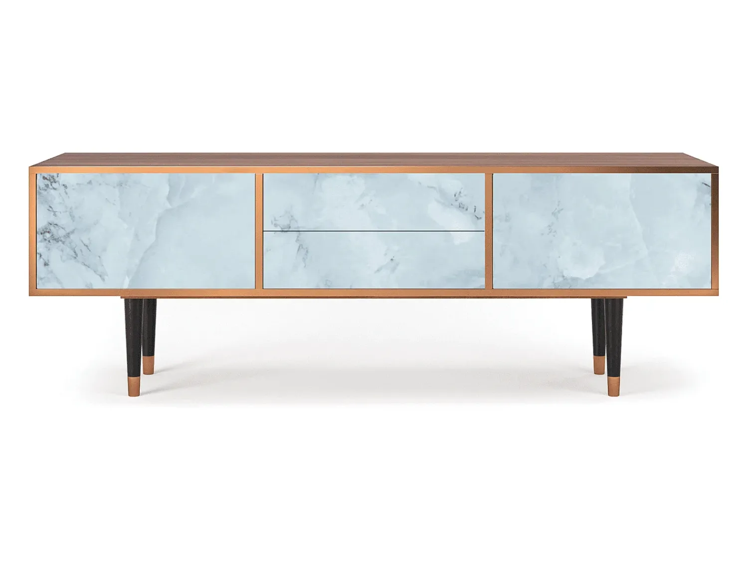 Móvel De Tv* Mueble de TV - 170х59х48 cm - T4 - Glacial Colour, Nogueira Castanho
