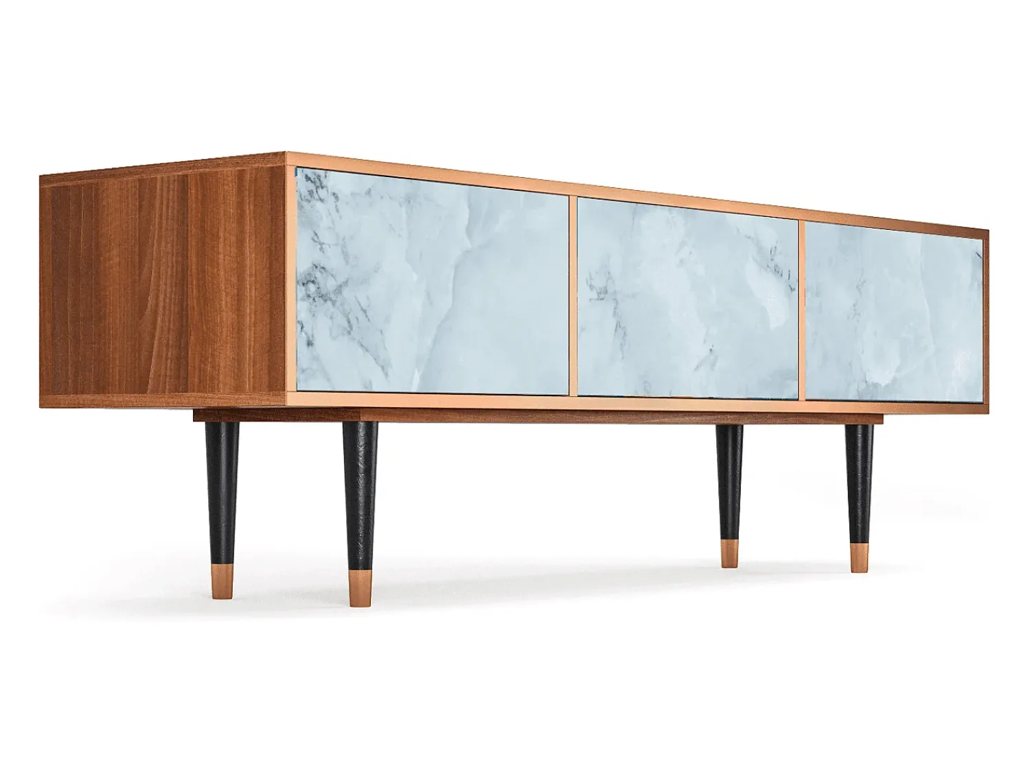 Móvel De Tv* Mueble de TV - 170х59х48 cm - T4 - Glacial Colour, Nogueira Castanho