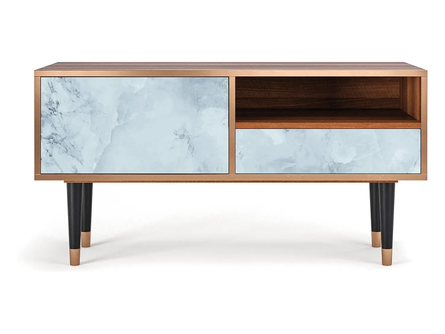 Mueble de TV - 115х59х48 cm - T3 - Glacial Colour, Nogueira^ Móvel De Tv