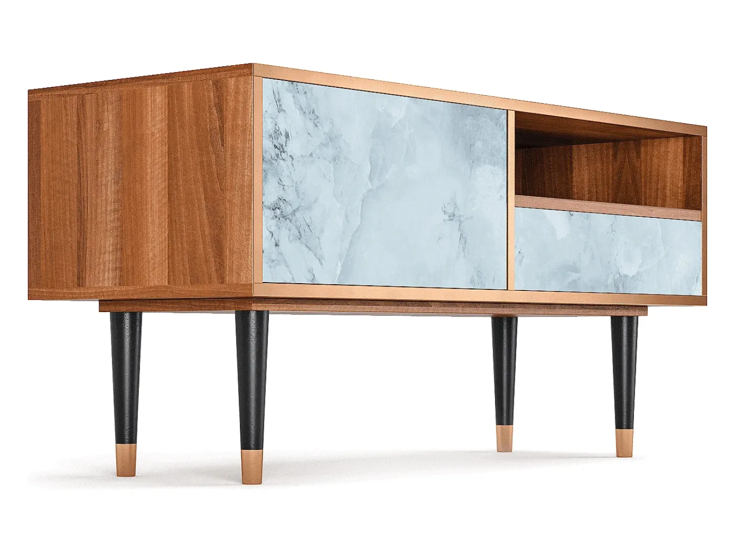 Mueble de TV - 115х59х48 cm - T3 - Glacial Colour, Nogueira^ Móvel De Tv