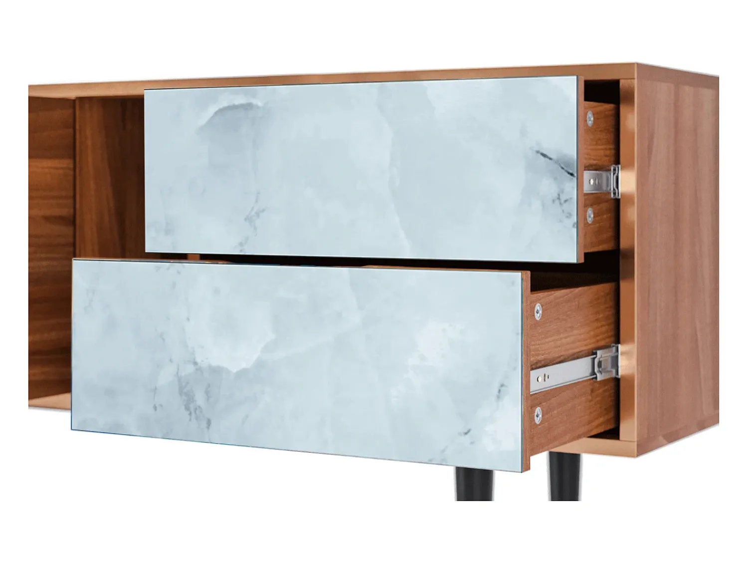 Discount Mueble de TV - 170х69х48 cm - T1 - Glacial Colour, Nogueira Castanho