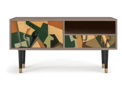 Mueble de TV - 115х59х48 cm - T3 - Glass and Checkerboard, Latte^ Móvel De Tv