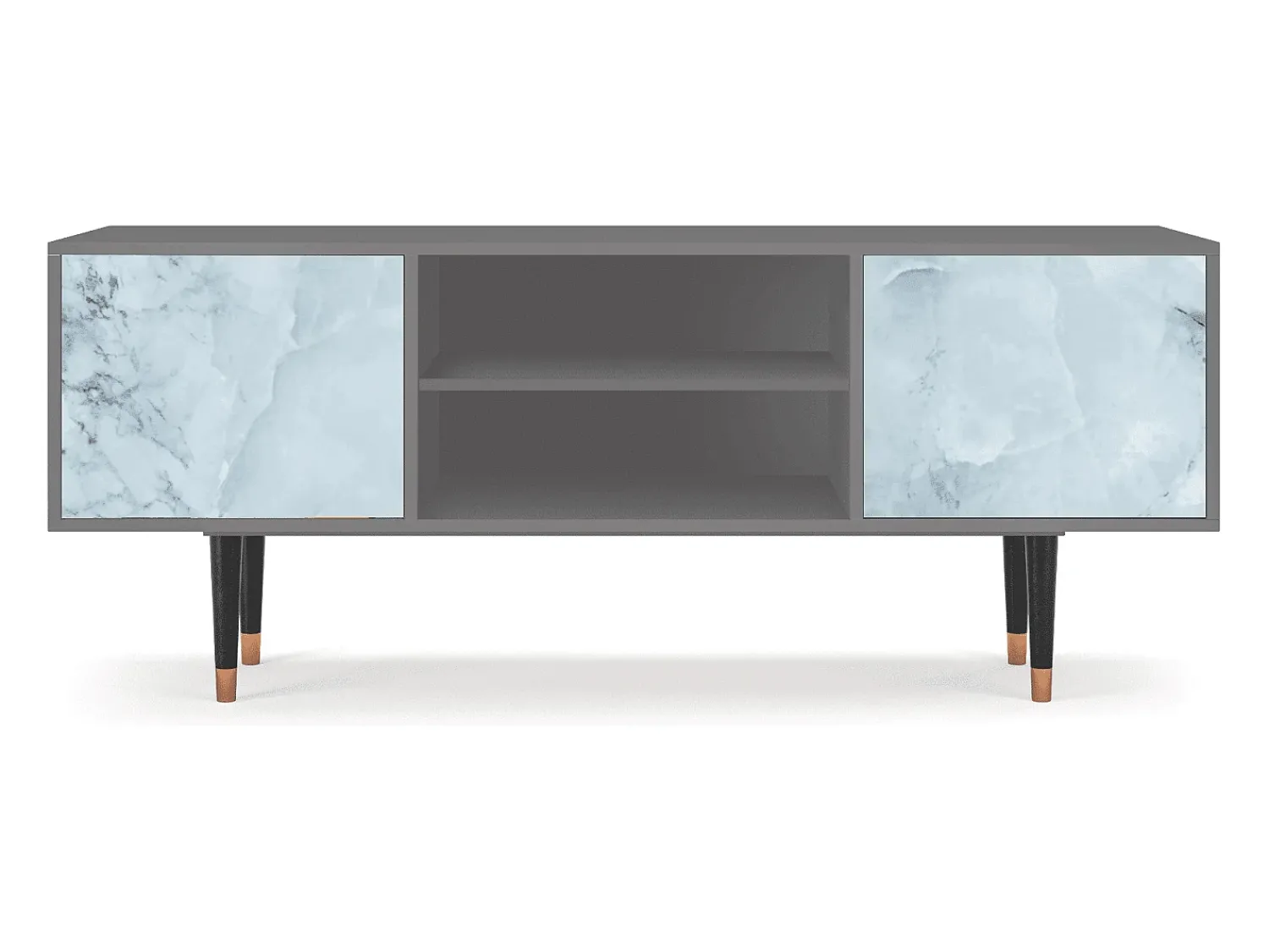 Móvel De Tv* Mueble de TV - 170х69х48 cm - T2 - Glacial Colour, Cinza Cinzento