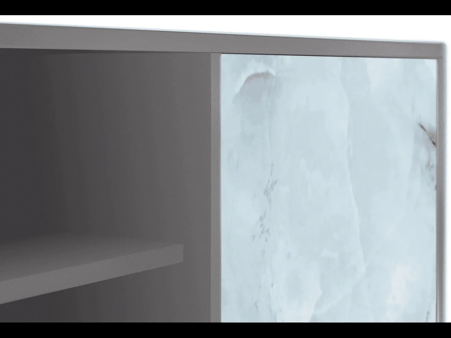Móvel De Tv* Mueble de TV - 170х69х48 cm - T2 - Glacial Colour, Cinza Cinzento