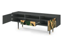 Mueble de TV - 170х59х41 cm - T6 - Glass and Checkerboard, Antracite^ Móvel De Tv