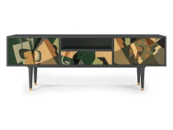 Mueble de TV - 170х59х41 cm - T6 - Glass and Checkerboard, Antracite^ Móvel De Tv