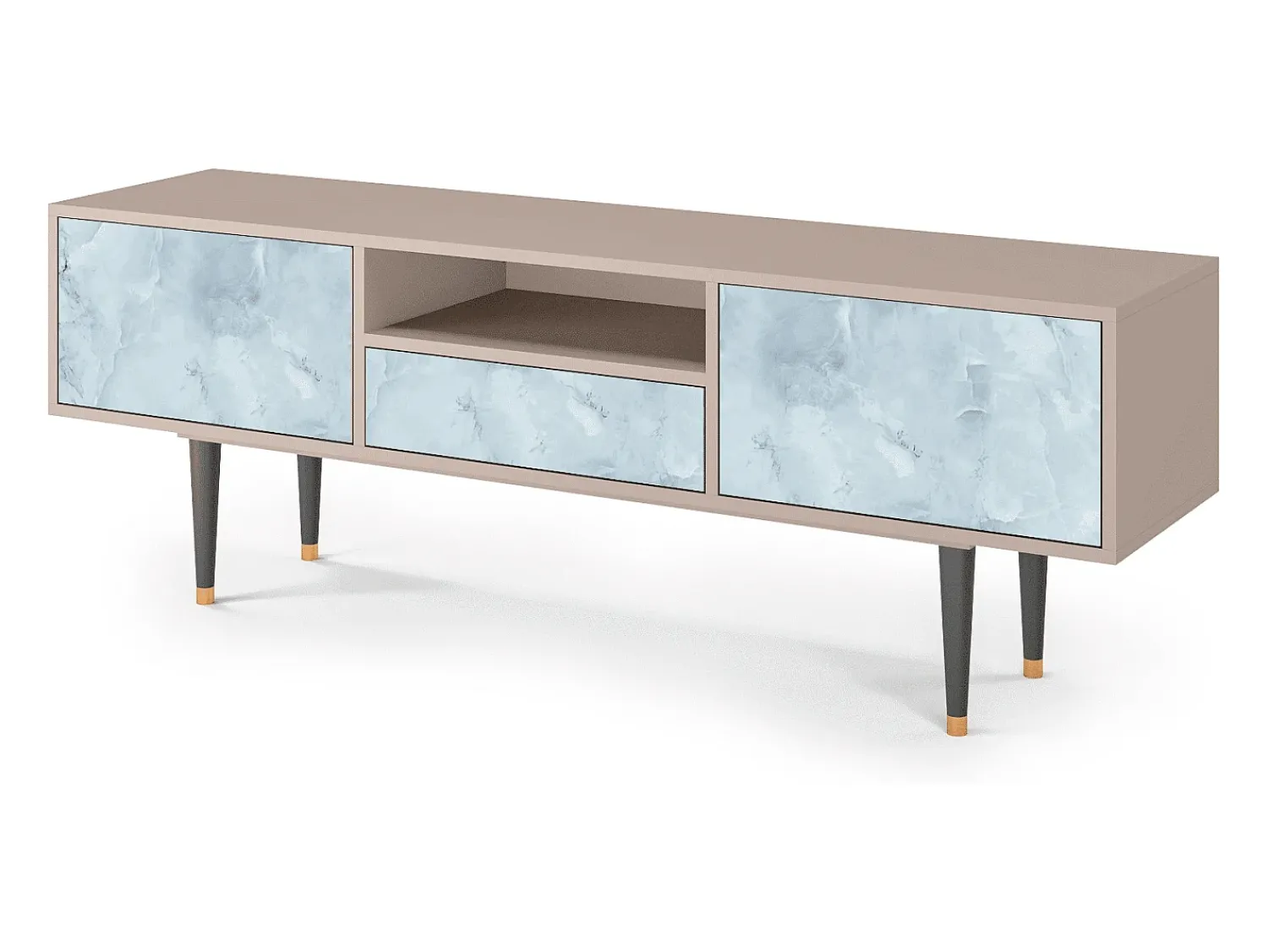 Online Mueble de TV - 170х59х41 cm - T6 - Glacial Colour, Latte Bege