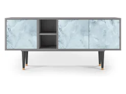 Móvel De Tv* Mueble de TV - 150х69х41 cm - T5 - Glacial Colour, Cinza Cinzento