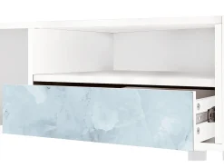 Móvel De Tv* Mueble de TV - 115х59х48 cm - T3 - Glacial Colour, Branco Bege