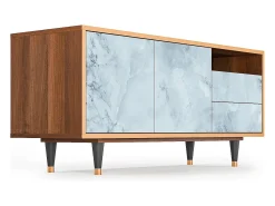 Móvel De Tv* Mueble de TV - 125х56х41 cm - T7 - Glacial Colour, Nogueira Castanho