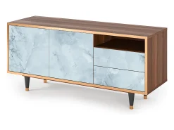 Móvel De Tv* Mueble de TV - 125х56х41 cm - T7 - Glacial Colour, Nogueira Castanho