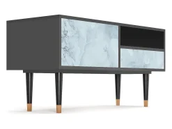 Móvel De Tv| Mueble de TV - 115х59х48 cm - T3 - Glacial Colour, Antracite Cinza antracite