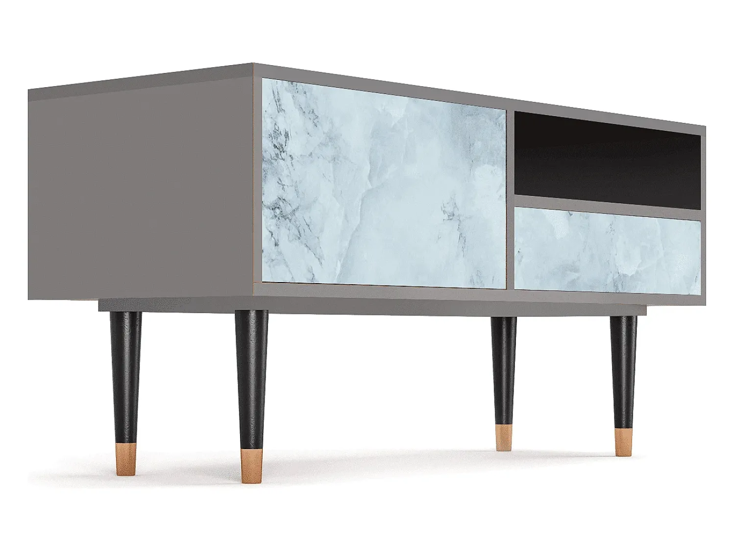 Mueble de TV - 115х59х48 cm - T3 - Glacial Colour, Cinza^ Móvel De Tv