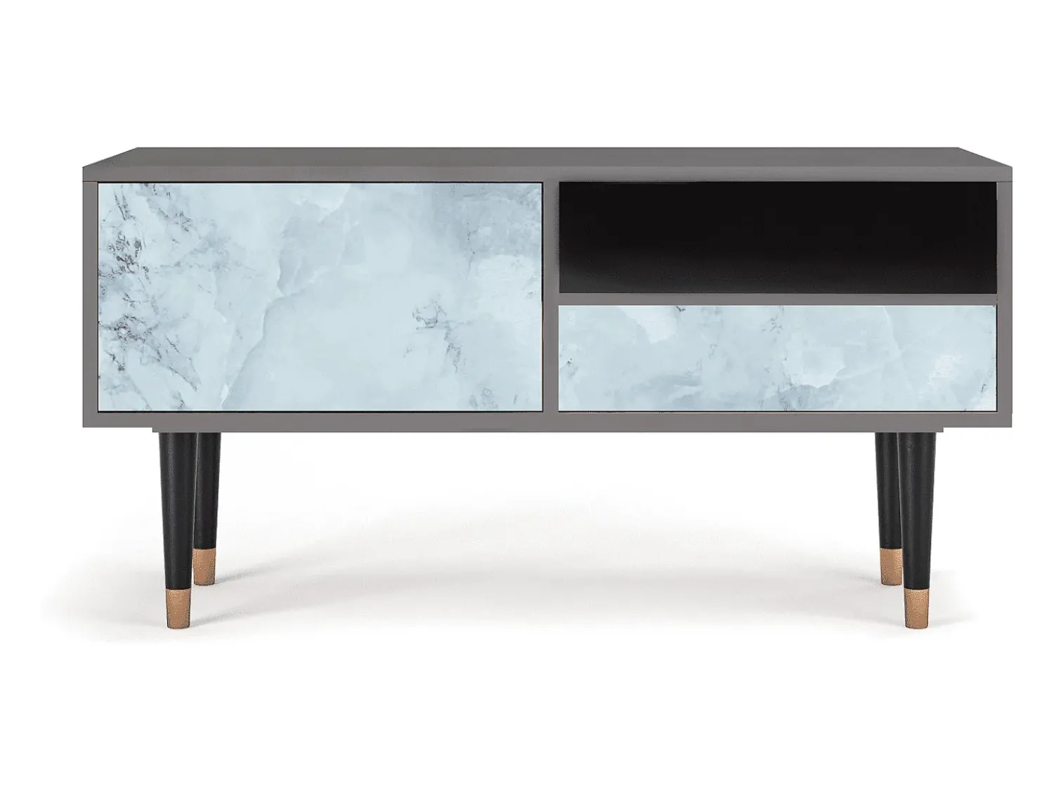 Mueble de TV - 115х59х48 cm - T3 - Glacial Colour, Cinza^ Móvel De Tv