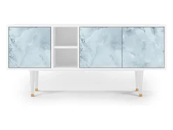 Móvel De Tv| Mueble de TV - 150х69х41 cm - T5 - Glacial Colour, Branco Bege