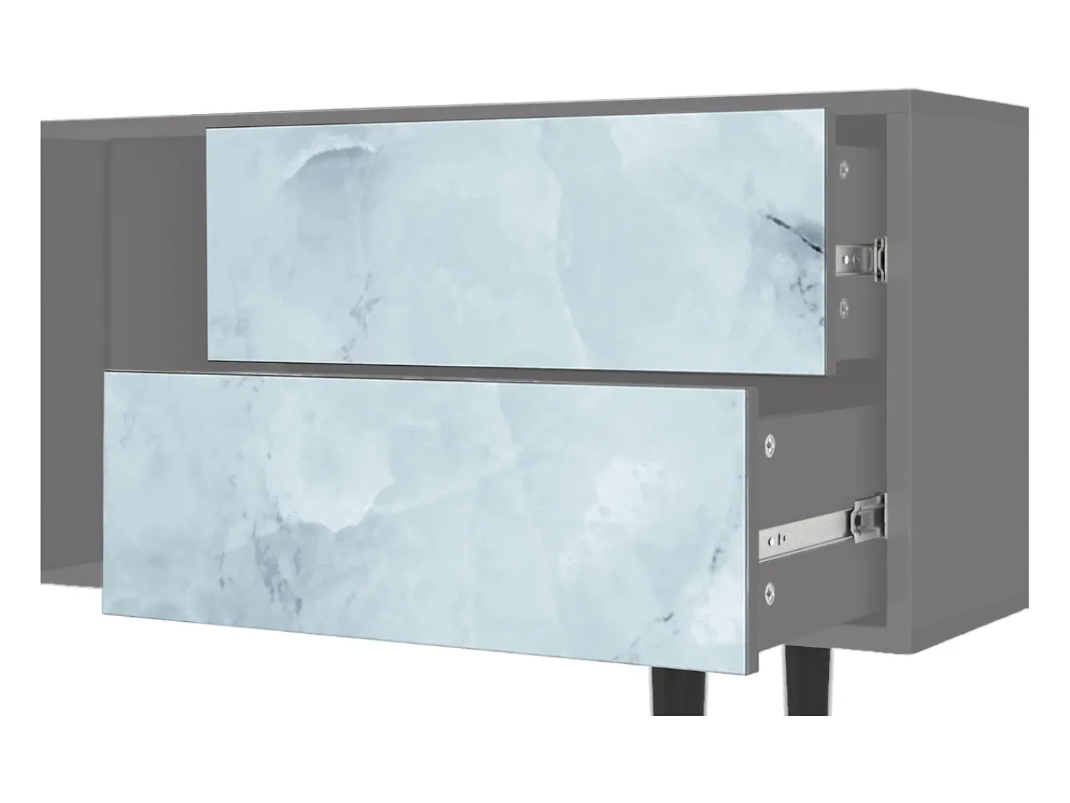 Mueble de TV - 170х69х48 cm - T1 - Glacial Colour, Cinza^ Móvel De Tv
