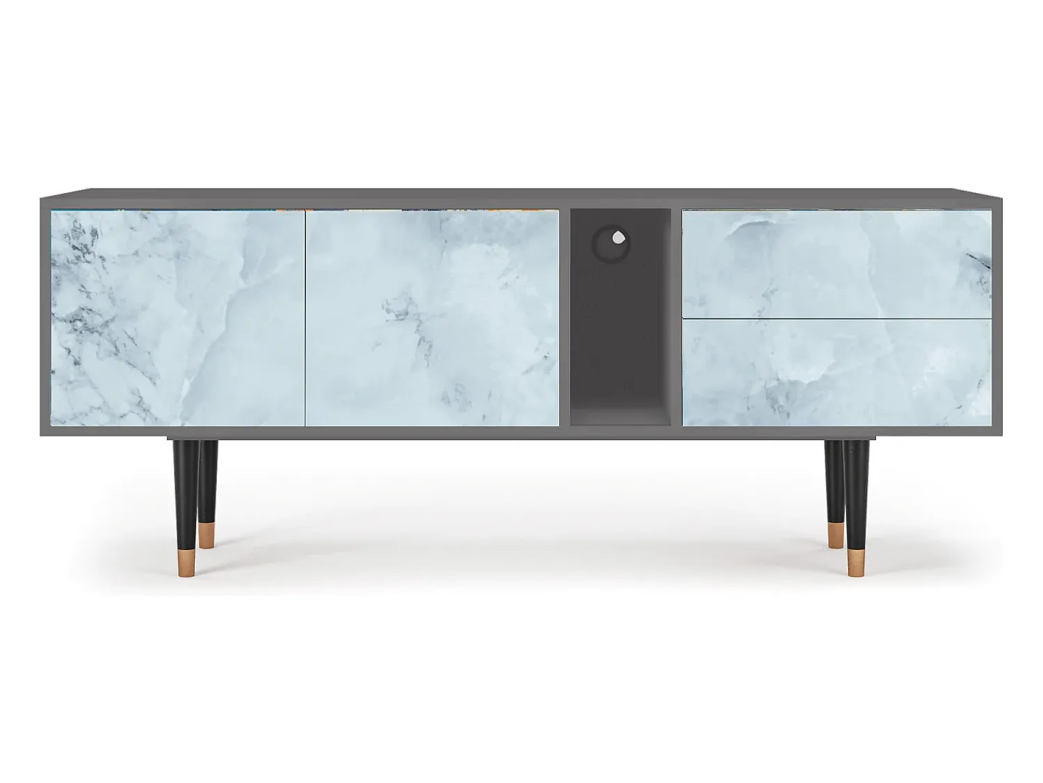 Mueble de TV - 170х69х48 cm - T1 - Glacial Colour, Cinza^ Móvel De Tv