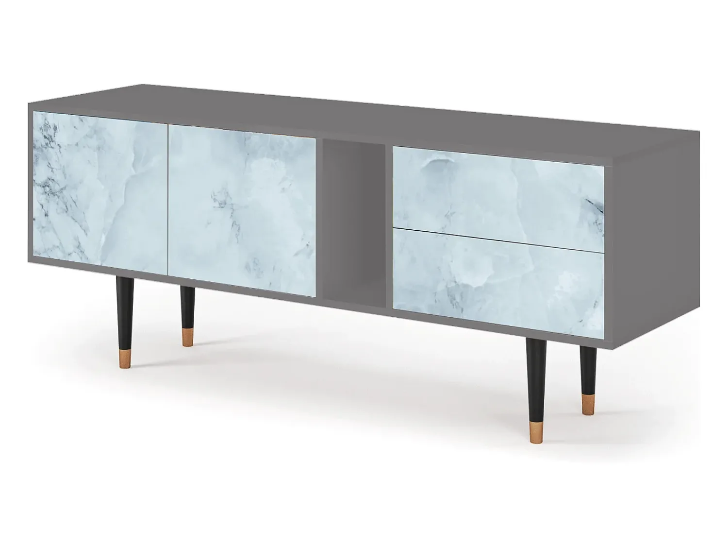 Mueble de TV - 170х69х48 cm - T1 - Glacial Colour, Cinza^ Móvel De Tv