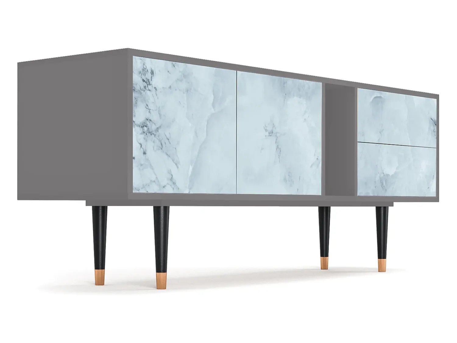 Mueble de TV - 170х69х48 cm - T1 - Glacial Colour, Cinza^ Móvel De Tv