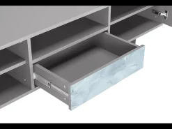 Móvel De Tv| Mueble de TV - 170х59х41 cm - T6 - Glacial Colour, Cinza Cinzento