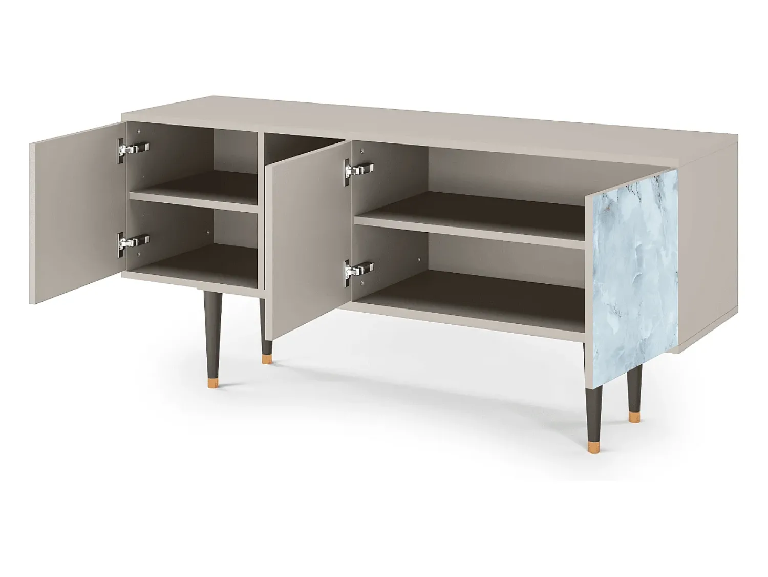 Best Mueble de TV - 150х69х41 cm - T5 - Glacial Colour, Areia Bege