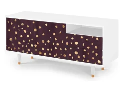 Móvel De Tv| Mueble de TV - 125х56х41 cm - T7 - Glowworms, Branco Bege