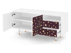 Móvel De Tv| Mueble de TV - 125х56х41 cm - T7 - Glowworms, Branco Bege