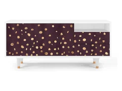 Móvel De Tv| Mueble de TV - 125х56х41 cm - T7 - Glowworms, Branco Bege