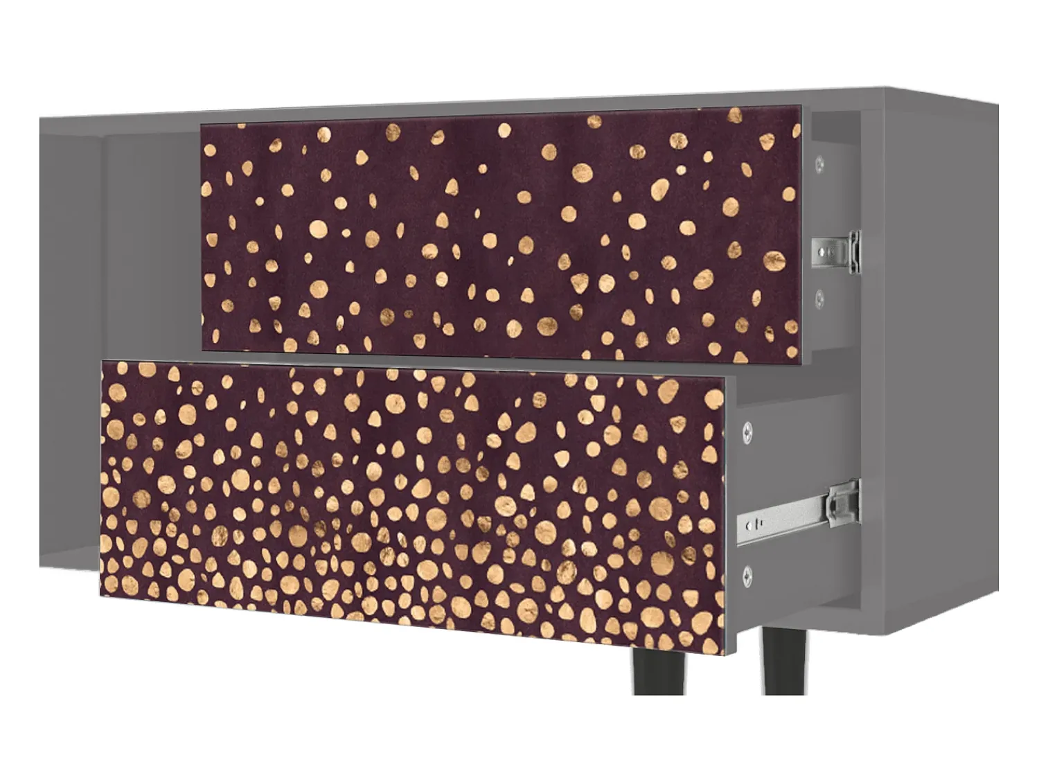 Móvel De Tv| Mueble de TV - 170х69х48 cm - T1 - Glowworms, Cinza Cinzento