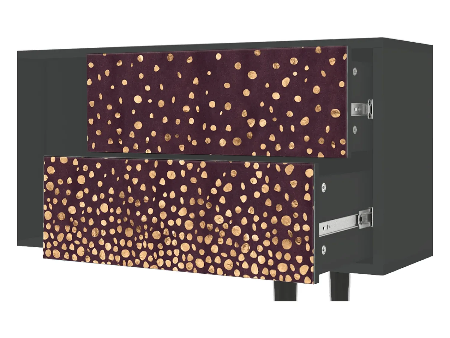 Hot Mueble de TV - 170х69х48 cm - T1 - Glowworms, Antracite Cinza antracite