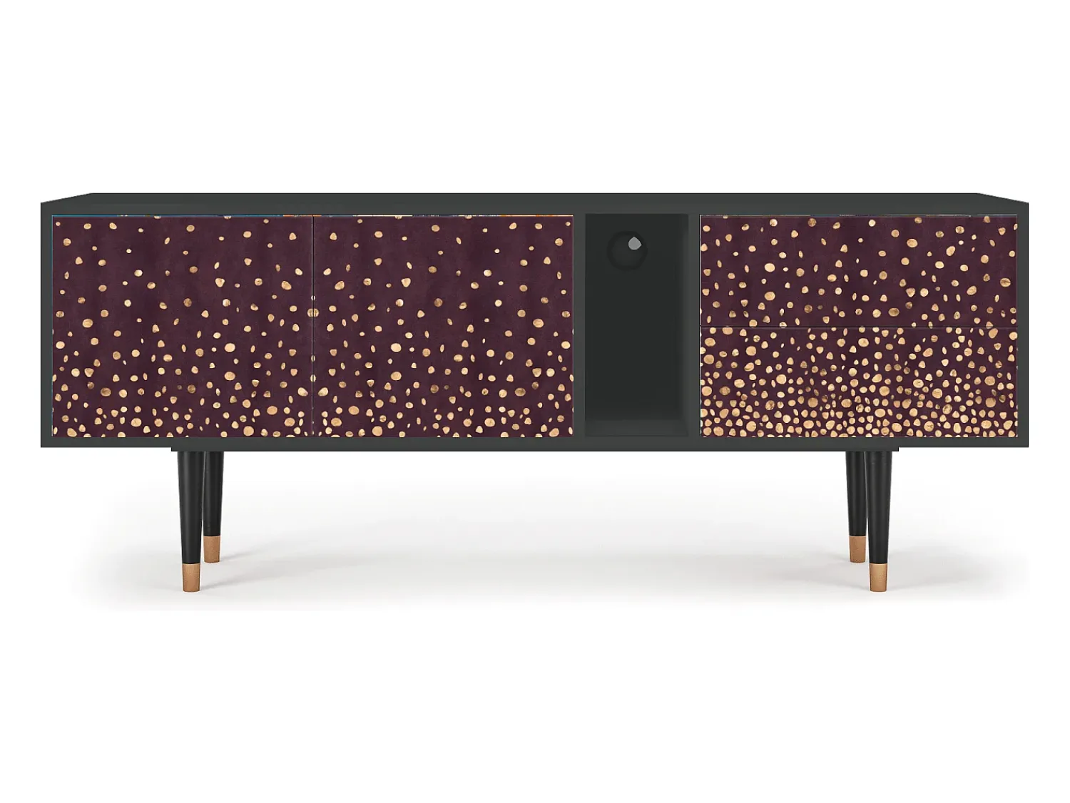 Hot Mueble de TV - 170х69х48 cm - T1 - Glowworms, Antracite Cinza antracite