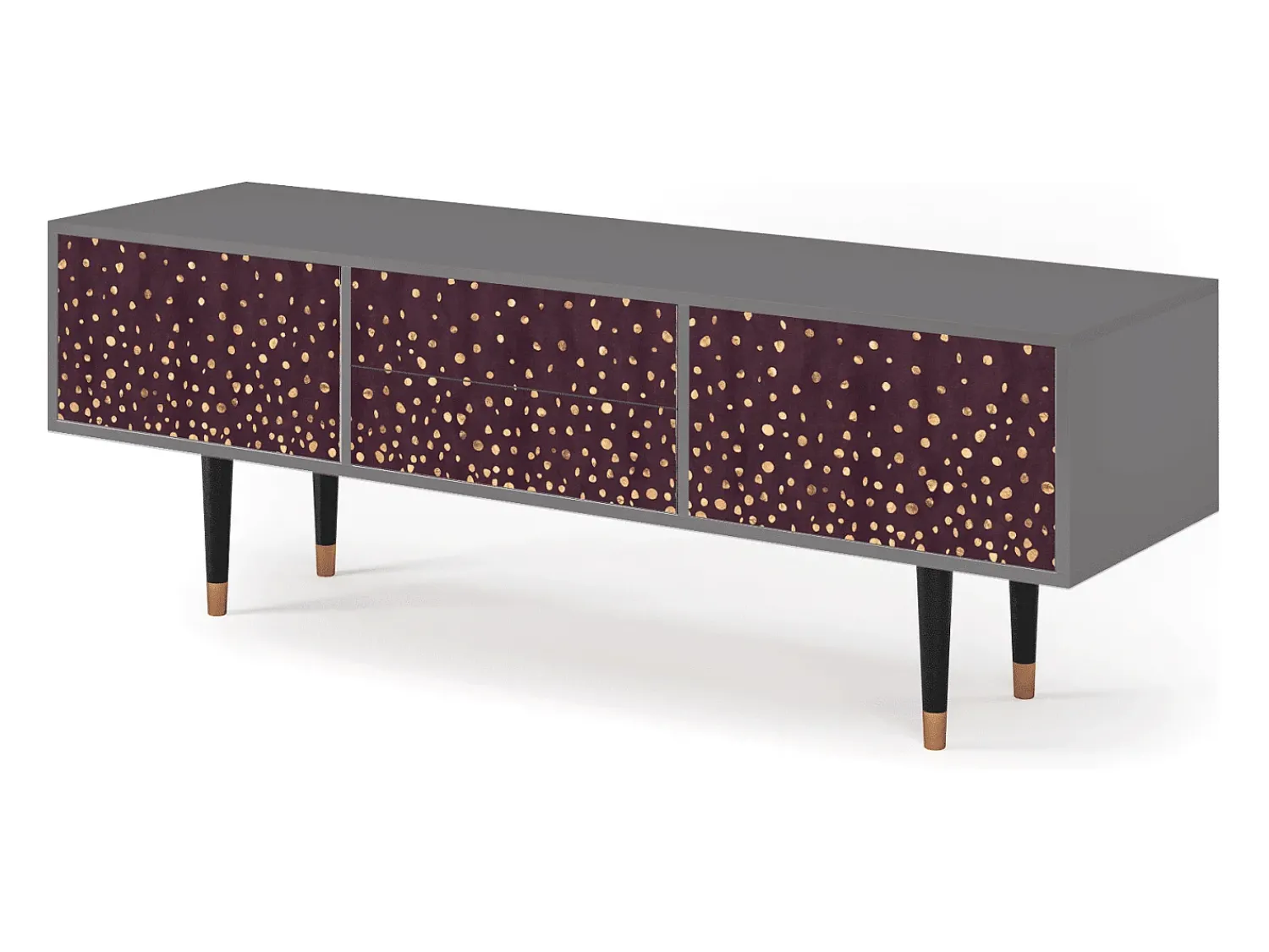 Mueble de TV - 170х59х48 cm - T4 - Glowworms, Cinza^ Móvel De Tv