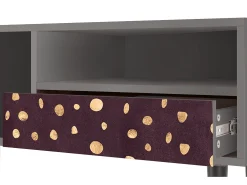 Mueble de TV - 115х59х48 cm - T3 - Glowworms, Cinza^ Móvel De Tv