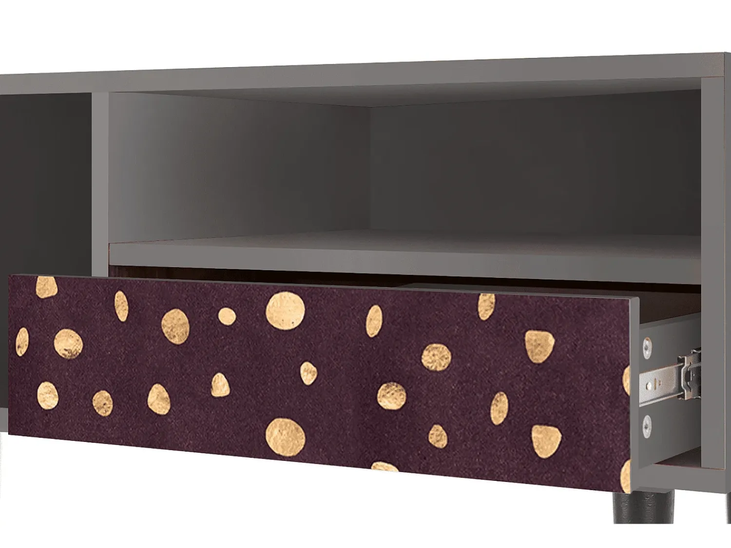 Mueble de TV - 115х59х48 cm - T3 - Glowworms, Cinza^ Móvel De Tv