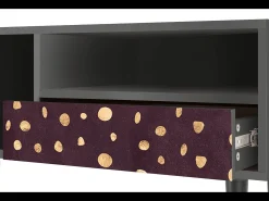Móvel De Tv| Mueble de TV - 115х59х48 cm - T3 - Glowworms, Antracite Cinza antracite