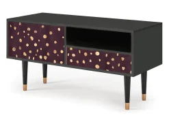 Móvel De Tv| Mueble de TV - 115х59х48 cm - T3 - Glowworms, Antracite Cinza antracite