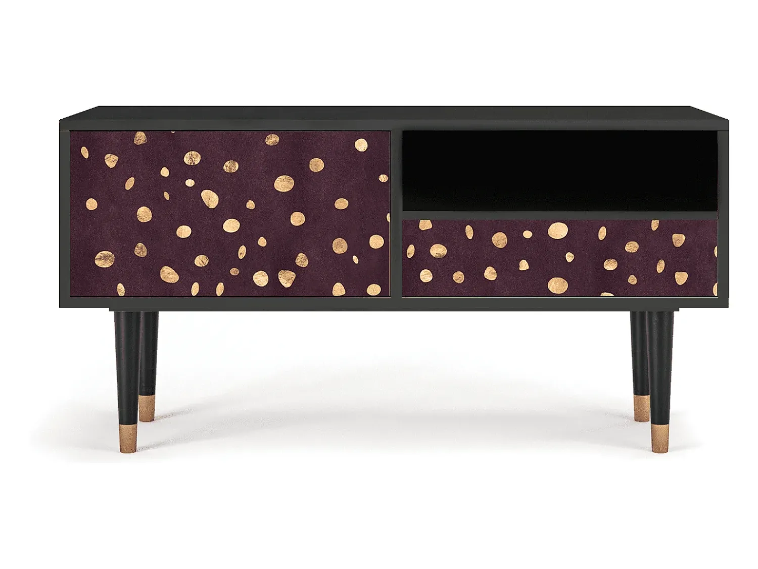 Móvel De Tv| Mueble de TV - 115х59х48 cm - T3 - Glowworms, Antracite Cinza antracite