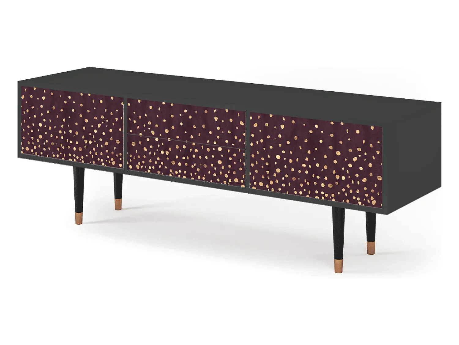 Mueble de TV - 170х59х48 cm - T4 - Glowworms, Antracite^ Móvel De Tv