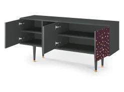 Móvel De Tv| Mueble de TV - 150х69х41 cm - T5 - Glowworms, Antracite Cinza antracite