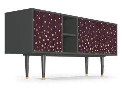 Móvel De Tv| Mueble de TV - 150х69х41 cm - T5 - Glowworms, Antracite Cinza antracite