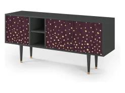 Móvel De Tv| Mueble de TV - 150х69х41 cm - T5 - Glowworms, Antracite Cinza antracite
