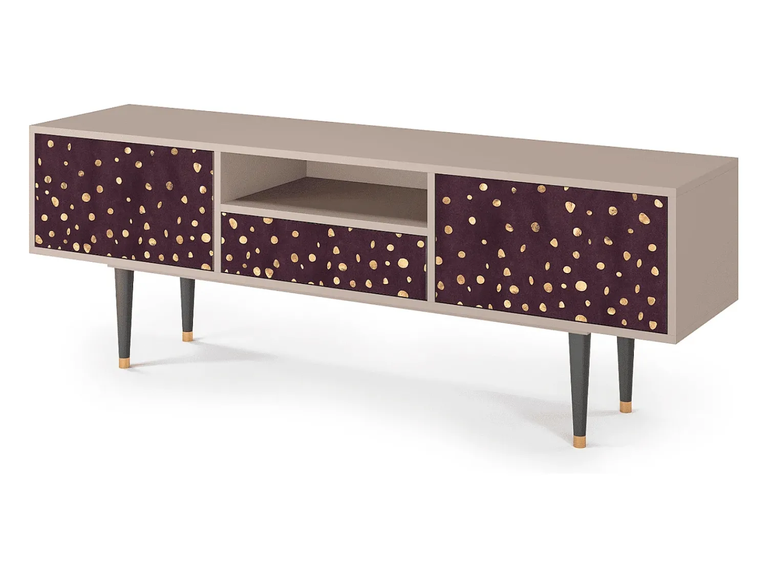 Móvel De Tv* Mueble de TV - 170х59х41 cm - T6 - Glowworms, Latte Bege