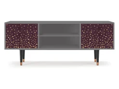 Móvel De Tv| Mueble de TV - 170х69х48 cm - T2 - Glowworms, Cinza Cinzento
