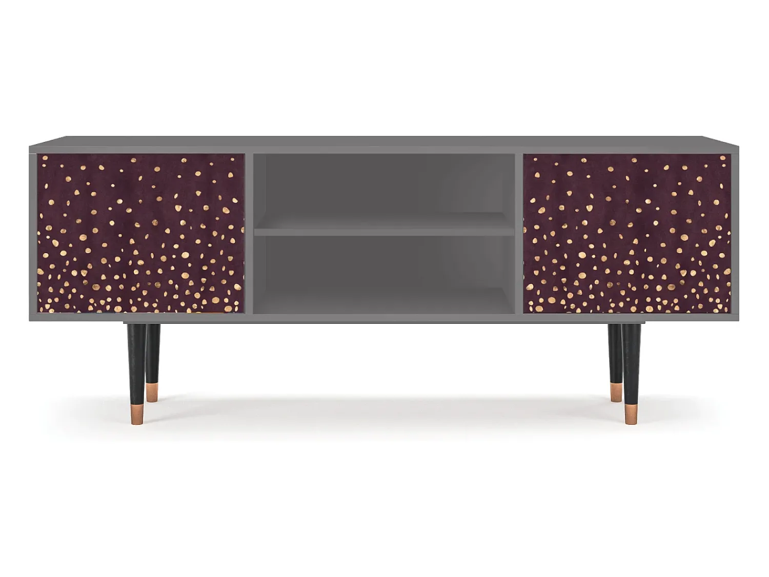 Móvel De Tv| Mueble de TV - 170х69х48 cm - T2 - Glowworms, Cinza Cinzento