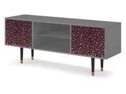 Móvel De Tv| Mueble de TV - 170х69х48 cm - T2 - Glowworms, Cinza Cinzento