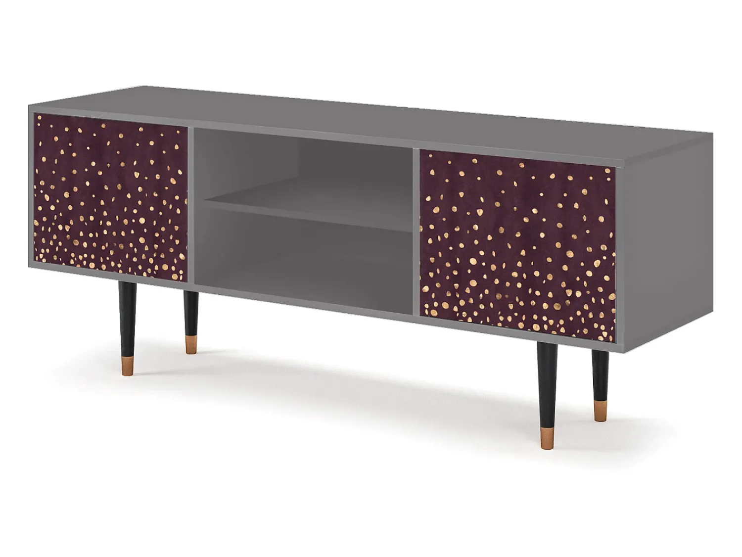 Móvel De Tv| Mueble de TV - 170х69х48 cm - T2 - Glowworms, Cinza Cinzento