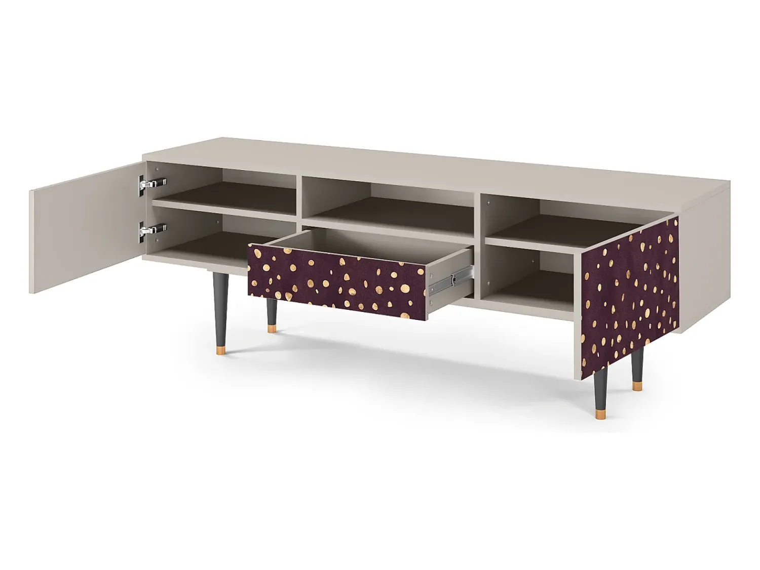 Mueble de TV - 170х59х41 cm - T6 - Glowworms, Areia^ Móvel De Tv