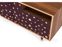 Móvel De Tv| Mueble de TV - 125х56х41 cm - T7 - Glowworms, Nogueira Castanho